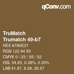 Color code: TruMatch - Trumatch 49-b7 | qconv.com