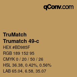 Farbcode: TruMatch - Trumatch 49-c | qconv.com