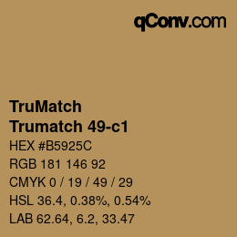 カラーコード: TruMatch - Trumatch 49-c1 | qconv.com