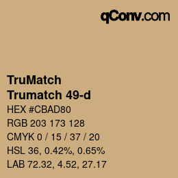 Code couleur: TruMatch - Trumatch 49-d | qconv.com