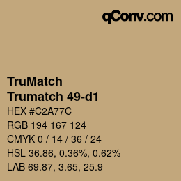 Farbcode: TruMatch - Trumatch 49-d1 | qconv.com