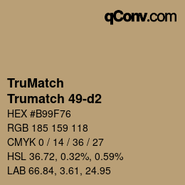 Color code: TruMatch - Trumatch 49-d2 | qconv.com