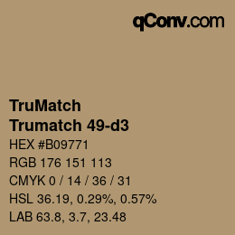 Color code: TruMatch - Trumatch 49-d3 | qconv.com