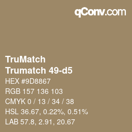 Color code: TruMatch - Trumatch 49-d5 | qconv.com