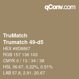 Code couleur: TruMatch - Trumatch 49-d5 | qconv.com