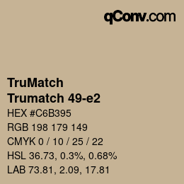 カラーコード: TruMatch - Trumatch 49-e2 | qconv.com