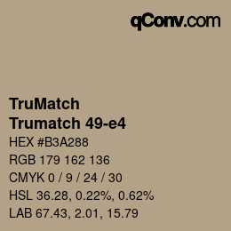 Code couleur: TruMatch - Trumatch 49-e4 | qconv.com