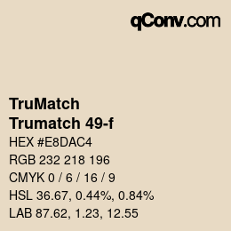 Código de color: TruMatch - Trumatch 49-f | qconv.com