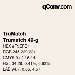 Código de color: TruMatch - Trumatch 49-g | qconv.com