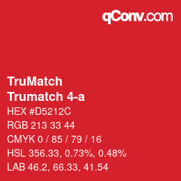 Code couleur: TruMatch - Trumatch 4-a | qconv.com