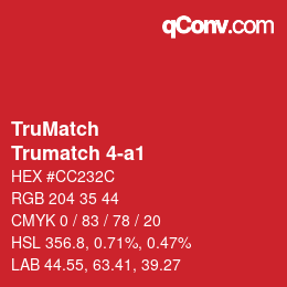 Código de color: TruMatch - Trumatch 4-a1 | qconv.com