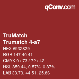 Farbcode: TruMatch - Trumatch 4-a7 | qconv.com