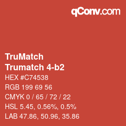 Código de color: TruMatch - Trumatch 4-b2 | qconv.com