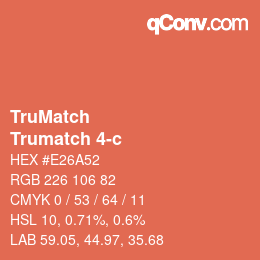 Code couleur: TruMatch - Trumatch 4-c | qconv.com