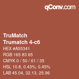 Color code: TruMatch - Trumatch 4-c6 | qconv.com