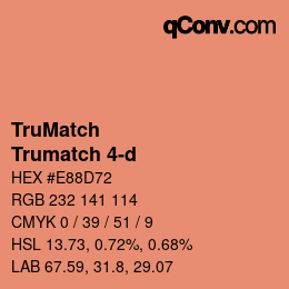 Code couleur: TruMatch - Trumatch 4-d | qconv.com