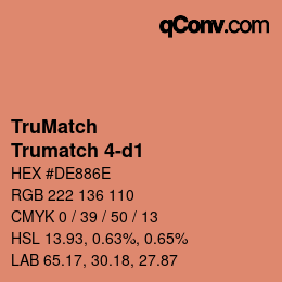 Color code: TruMatch - Trumatch 4-d1 | qconv.com