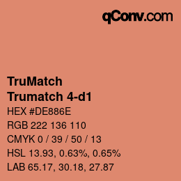 カラーコード: TruMatch - Trumatch 4-d1 | qconv.com