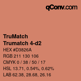 Color code: TruMatch - Trumatch 4-d2 | qconv.com