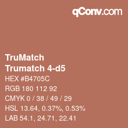 Color code: TruMatch - Trumatch 4-d5 | qconv.com