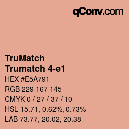 Color code: TruMatch - Trumatch 4-e1 | qconv.com