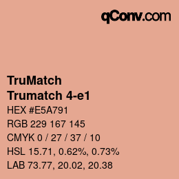 Code couleur: TruMatch - Trumatch 4-e1 | qconv.com
