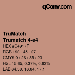 Code couleur: TruMatch - Trumatch 4-e4 | qconv.com