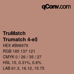 Color code: TruMatch - Trumatch 4-e5 | qconv.com