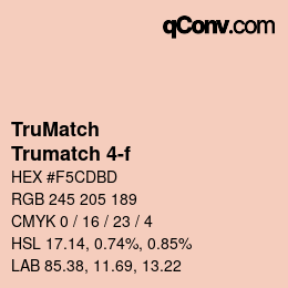Code couleur: TruMatch - Trumatch 4-f | qconv.com