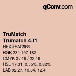 Code couleur: TruMatch - Trumatch 4-f1 | qconv.com