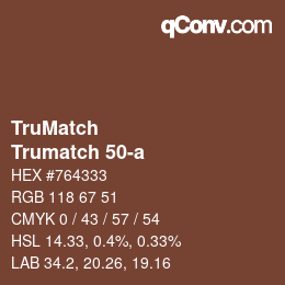 Código de color: TruMatch - Trumatch 50-a | qconv.com