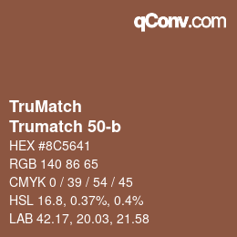 Código de color: TruMatch - Trumatch 50-b | qconv.com