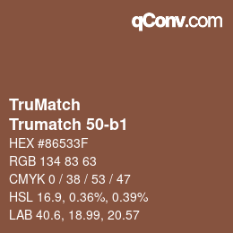 Código de color: TruMatch - Trumatch 50-b1 | qconv.com