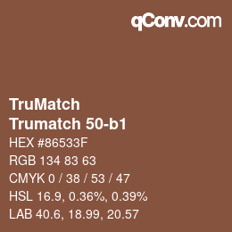 カラーコード: TruMatch - Trumatch 50-b1 | qconv.com