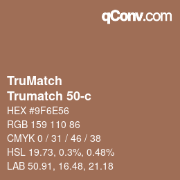 Color code: TruMatch - Trumatch 50-c | qconv.com