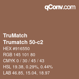Código de color: TruMatch - Trumatch 50-c2 | qconv.com
