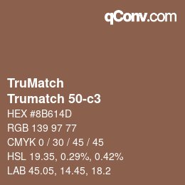 Farbcode: TruMatch - Trumatch 50-c3 | qconv.com