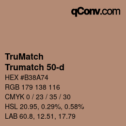 Color code: TruMatch - Trumatch 50-d | qconv.com