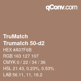 Color code: TruMatch - Trumatch 50-d2 | qconv.com