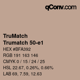 Farbcode: TruMatch - Trumatch 50-e1 | qconv.com