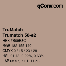 Código de color: TruMatch - Trumatch 50-e2 | qconv.com