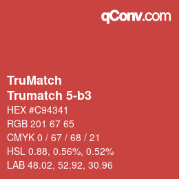 Código de color: TruMatch - Trumatch 5-b3 | qconv.com