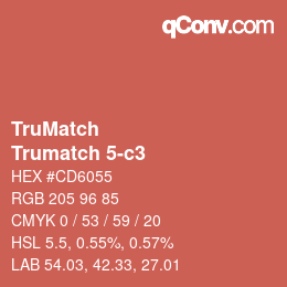 Code couleur: TruMatch - Trumatch 5-c3 | qconv.com