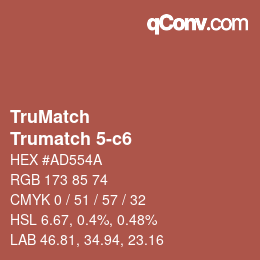 Color code: TruMatch - Trumatch 5-c6 | qconv.com