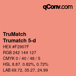 Color code: TruMatch - Trumatch 5-d | qconv.com