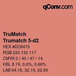 Color code: TruMatch - Trumatch 5-d2 | qconv.com