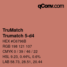 Code couleur: TruMatch - Trumatch 5-d4 | qconv.com