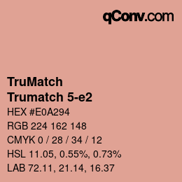 Color code: TruMatch - Trumatch 5-e2 | qconv.com