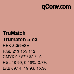 Code couleur: TruMatch - Trumatch 5-e3 | qconv.com