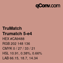 Color code: TruMatch - Trumatch 5-e4 | qconv.com